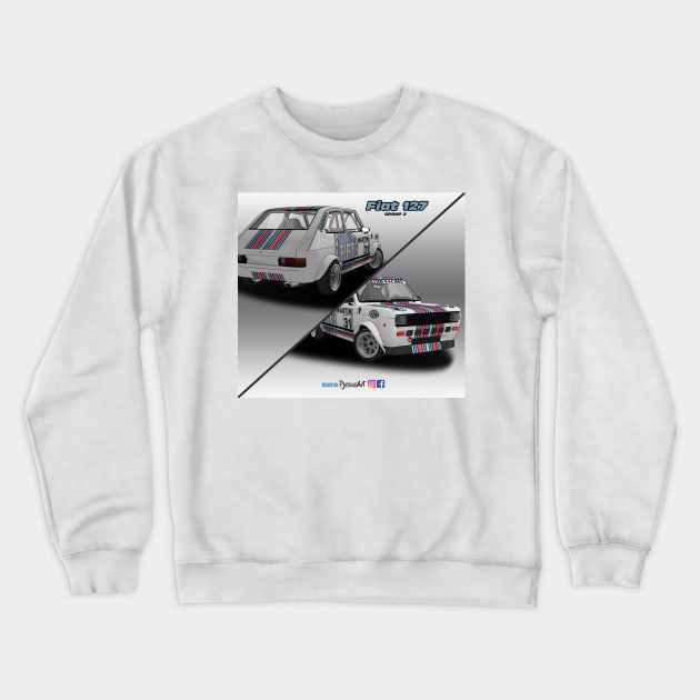 Fiat 127 Group 2 Crewneck Sweatshirt by PjesusArt